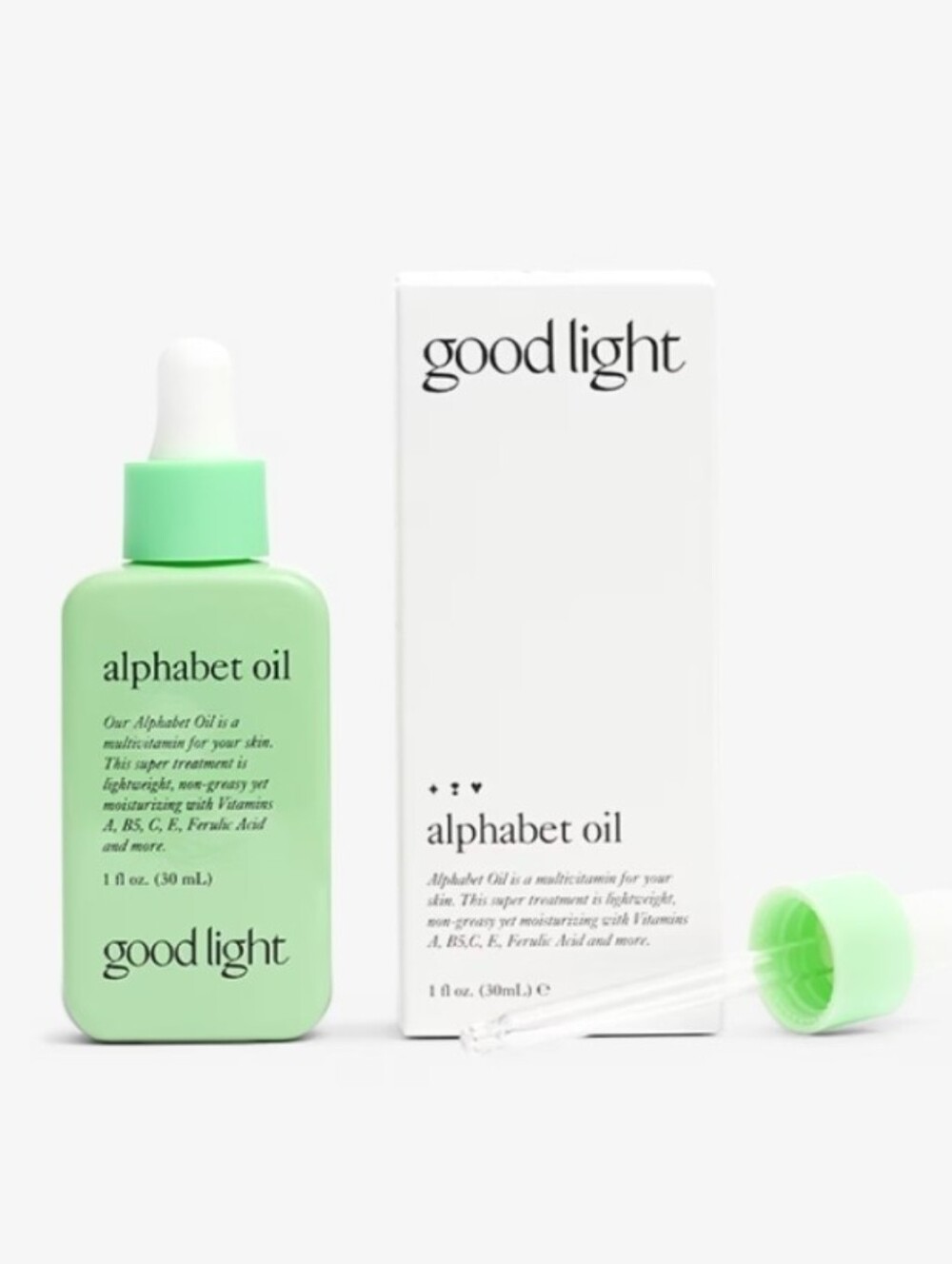 Good light Alphabet Oil  Lightweight & Non-Greasy Multivitamin Face Oil 1 oz NIB